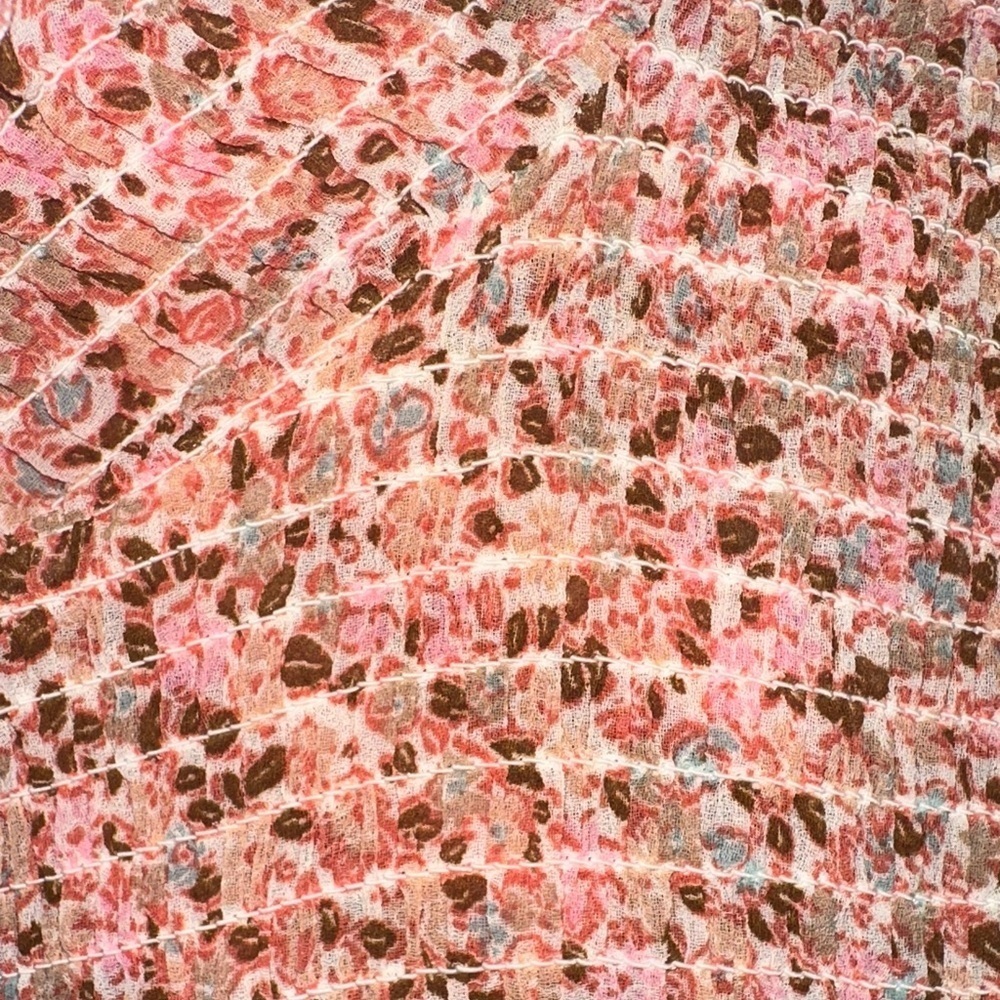 Multicolor Textured Long Sleeve Dress - Picture 6 of 8